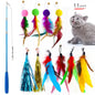 Retractable Cat Feather Toy for Indoor Cats